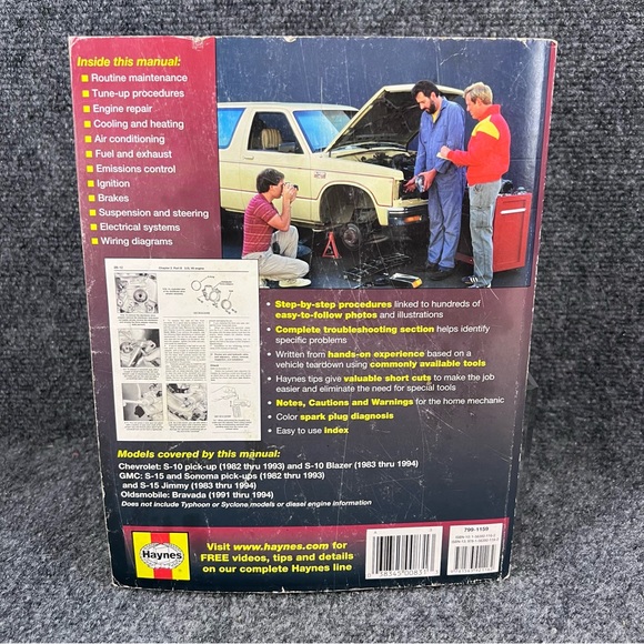 Haynes Repair Manual #24070 Chevrolet & GMC 1982-1993 S10 & S15 Pickups Blazer - Picture 2 of 6